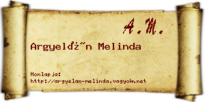 Argyelán Melinda névjegykártya